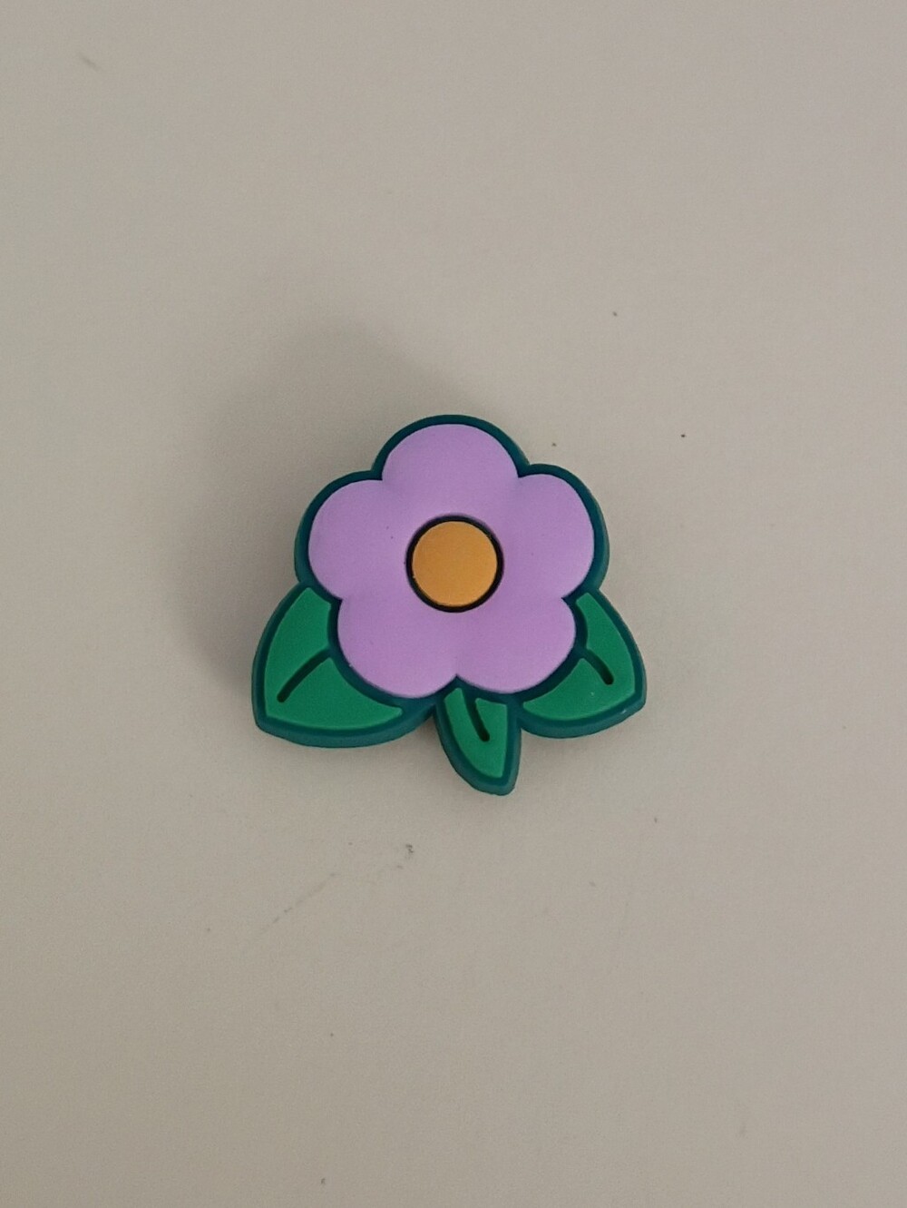 10 for $10 Jibbitz Croc Charm - Light Purple Flower Yellow Pistol Green Leaves